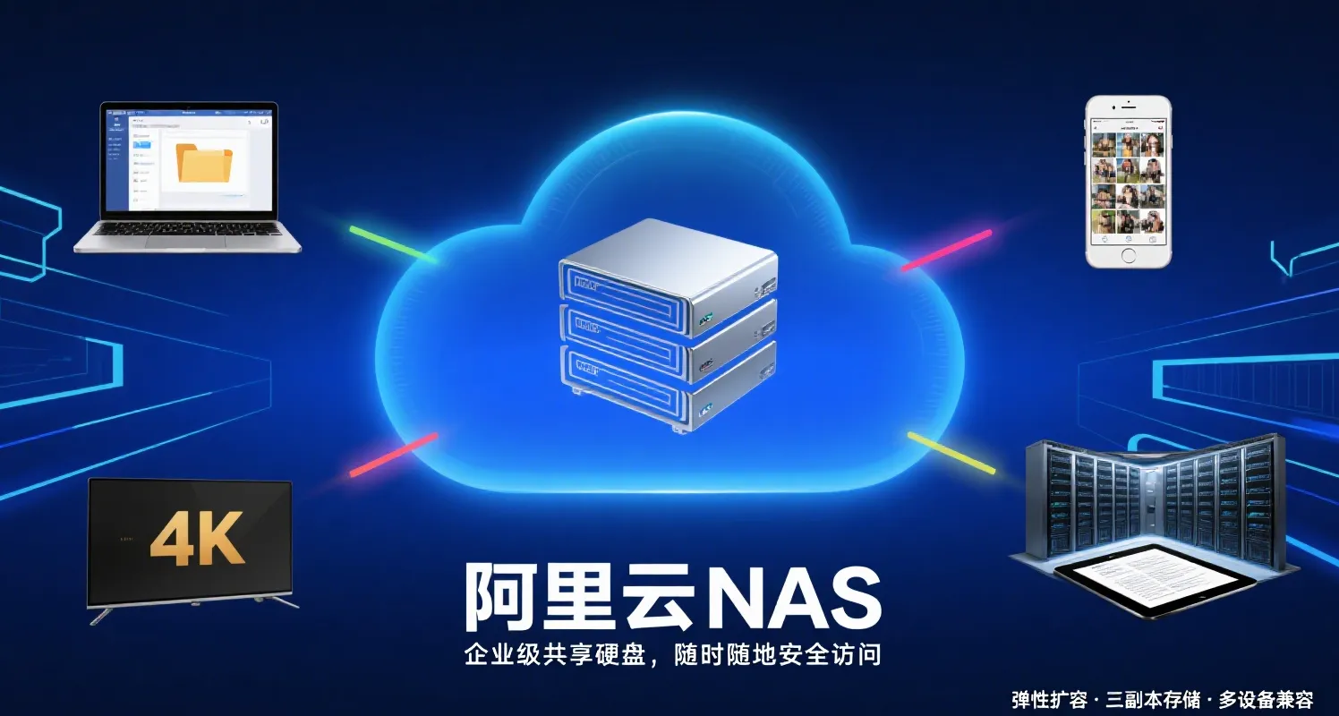 阿里云 NAS 入门：把「企业级共享硬盘」搬上云端，小白也能轻松用